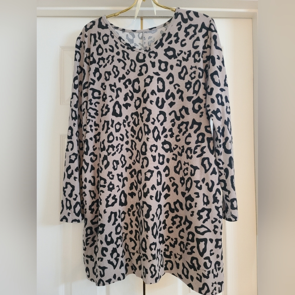 Tickled Teal Leopard Tunic/Dress